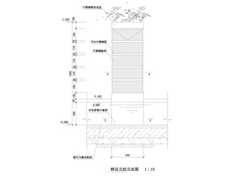 花池剖面cad图