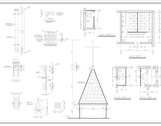 基督教会全套建筑cad图