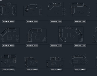192款家具沙发CAD图块组合