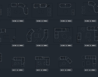 192款家具沙发CAD图块组合