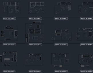 192款家具沙发CAD图块组合