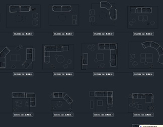 192款家具沙发CAD图块组合