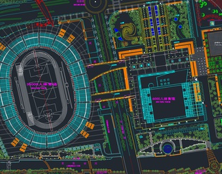 72套体育馆体育场建筑设计方案CAD图纸