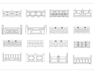 古建栏杆大样图例合集