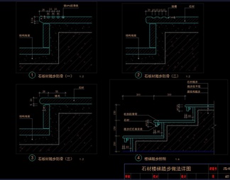 石材（大理石、花岗岩）地面做法CAD详图