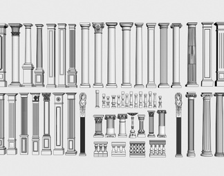 罗马柱 石膏柱 宝瓶栏杆 装饰柱