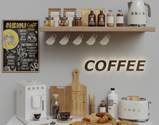 厨房摆件 咖啡机 面包机