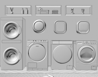 洗衣机柜 滚筒洗衣机 烘干机 壁挂式洗衣机