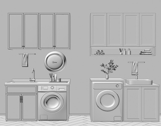 洗衣机柜 滚筒洗衣机 壁挂式洗衣机