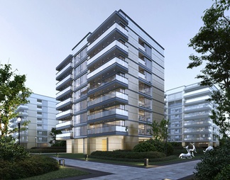 幻彩铝板多层高端豪华住宅建筑项目