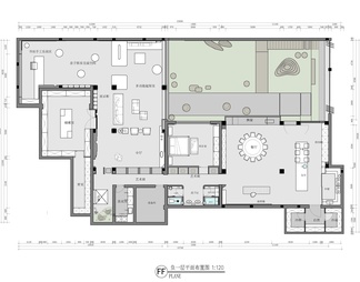 别墅室内施工图+效果图 家装 养发 豪宅 私宅 样板房