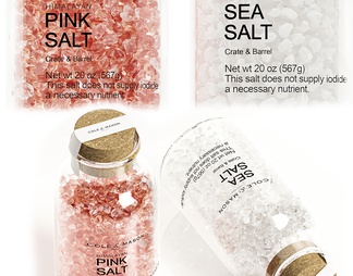 粉色喜马拉雅盐和海盐