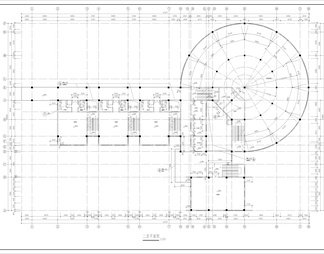 L型加圆形幼儿园建筑图