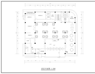 大学高校餐厅cad整套设计图