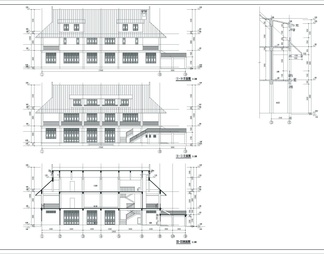 餐厅建筑结构cad图