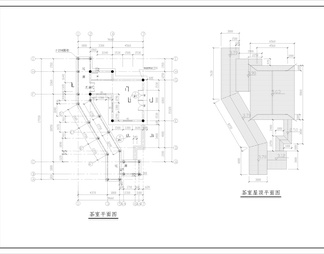 公园茶室全套cad图