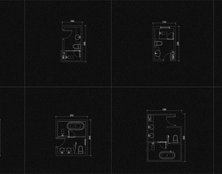 2023私宅卫生间布置CAD图库