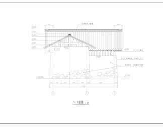 公园仿古式公共厕所建筑图