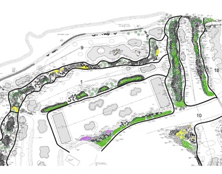 高尔夫球场景观绿化图