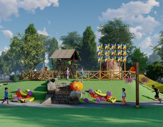 儿童游乐园 水果主题无动力公园