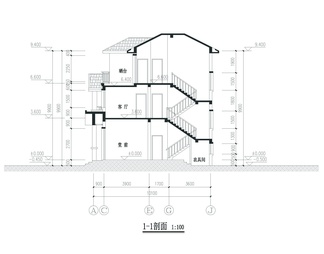 农房户型建筑结构CAD图