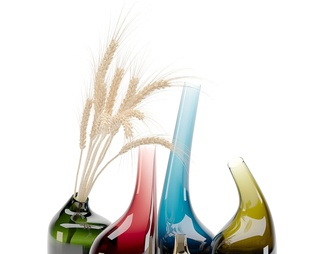 装饰玻璃花瓶 小麦