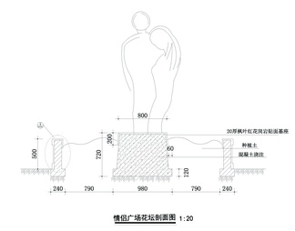 广场花坛详图