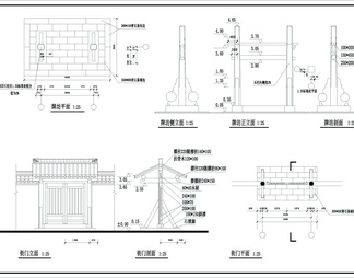 牌坊cad详图