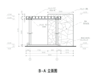 木格花架和景墙详图