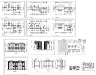 坡顶多层住宅建筑图