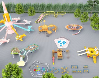 儿童器材组合 游乐器械 儿童活动区 儿童乐园器材