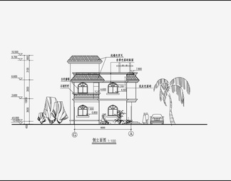 别墅效果图 施工图