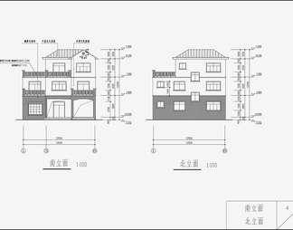 别墅设计效果图 施工图