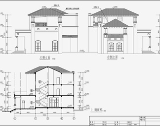 别墅设计效果图 施工图