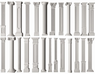 柱子 罗马柱 石膏柱