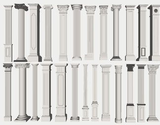 柱子 罗马柱 石膏柱