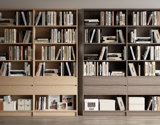 书柜 开放实木书柜 书籍 书本摆件