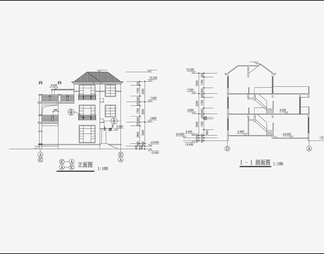 双拼别墅设计 施工图