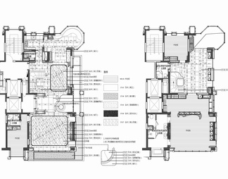 400㎡叠墅室内施工图 家装 豪宅 洋房 别墅 私宅 样板房