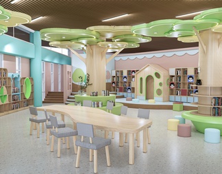 儿童图书馆 图书室 书吧 阅览室 书架 书柜 书店