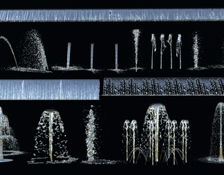 流水 水幕 喷泉 水柱 水花 水景 水滴 叠水