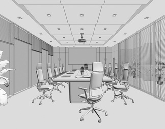 会议室 会议桌 会议桌椅 办公桌椅 投影仪 投影设备