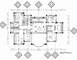 800㎡三层别墅室内施工图