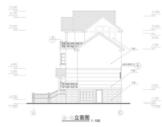 三层别墅建筑图