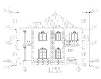 自建两层小别墅建筑图