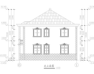 自建两层小别墅建筑图