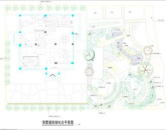 别墅庭院绿化平面图