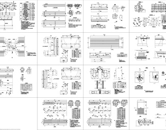 13m梁桥结构全套CAD设计图