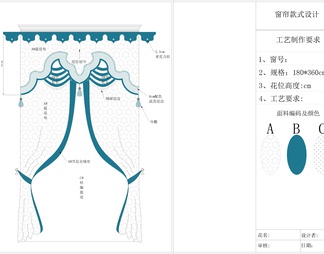 窗帘款式CAD设计详图