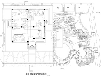 别墅庭院绿化平面详图